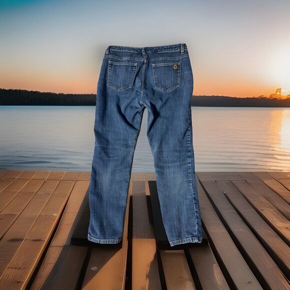 Michael Kors Women Jeans Size 10 Blue Mid-Rise Izzy Skinny Medium Wash W35xL26 - Picture 1 of 6
